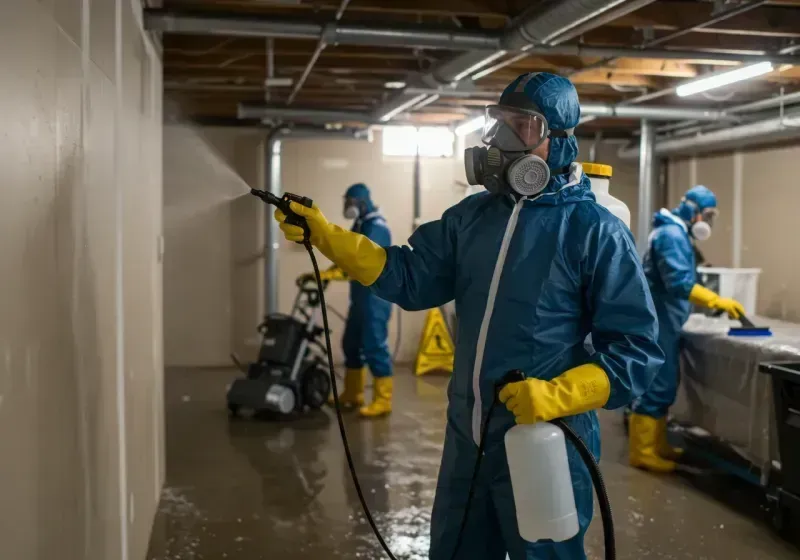 Basement Sanitization and Antimicrobial Treatment process in Norco, LA